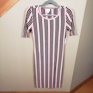 NWT LuLaRoe Women's JULIA Floral Dress Pencil Stretch Size XS Black Pink